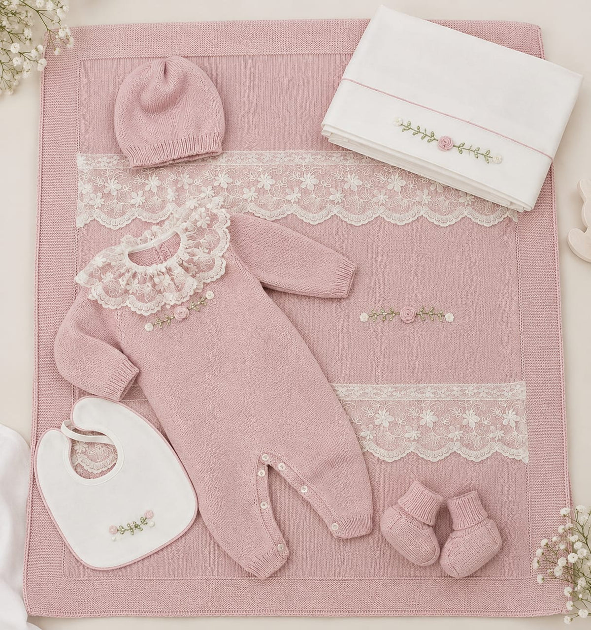 Set Nascita Rosa Preziosa