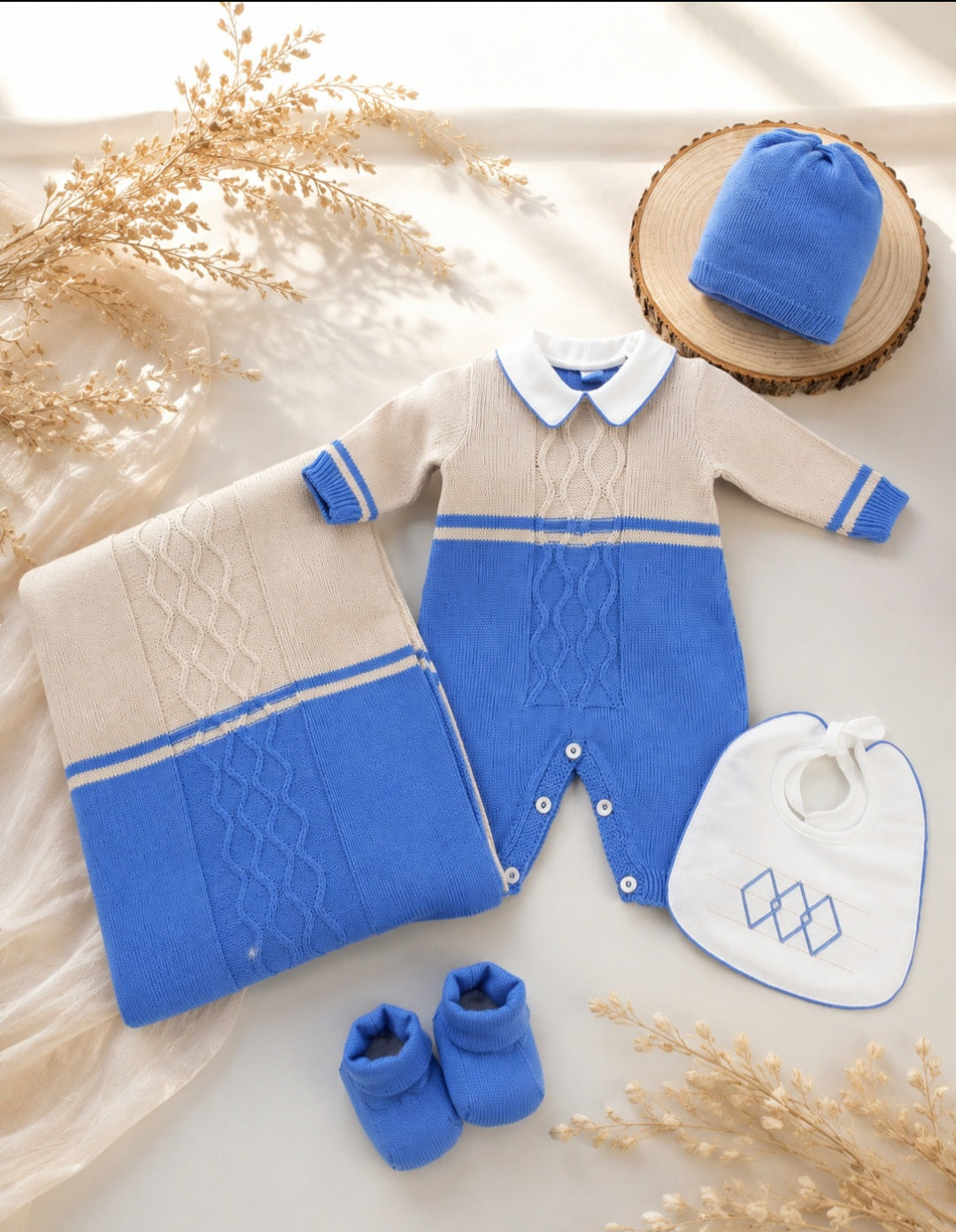 Set Nascita Blu Royal Tutina
