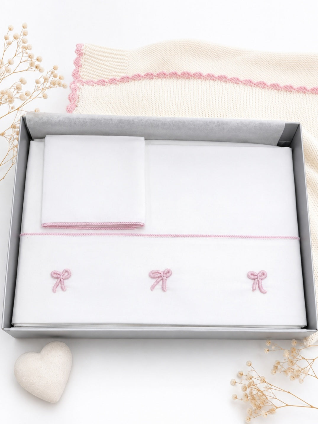 Set Lenzuola Fiocco di Rosa