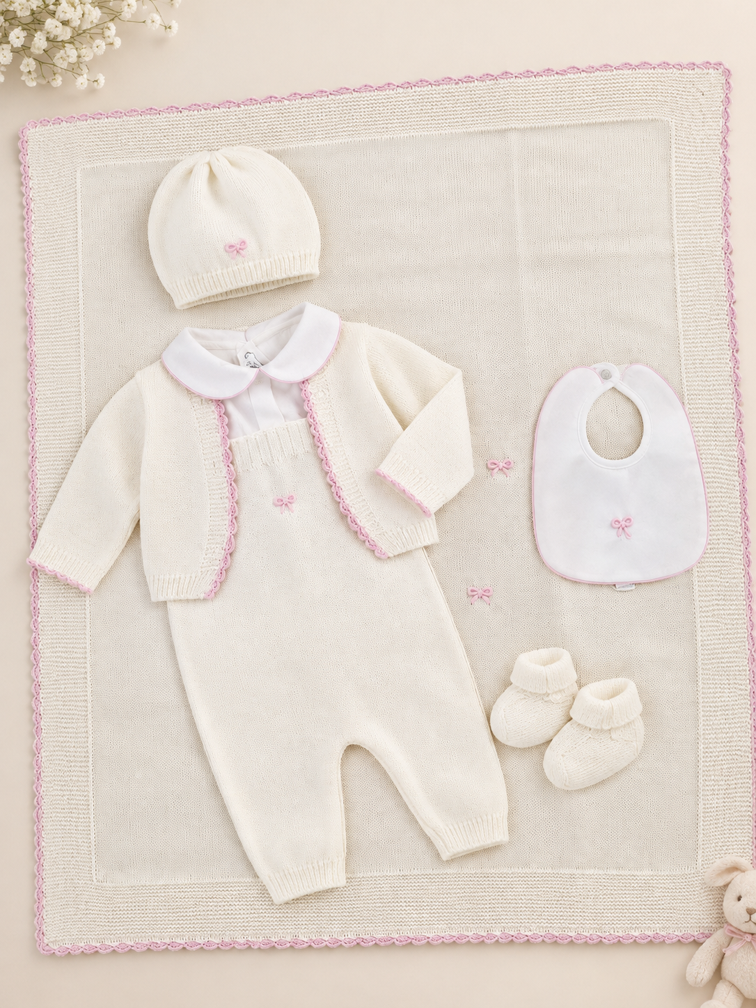 Set Nascita Fiocco di Rosa