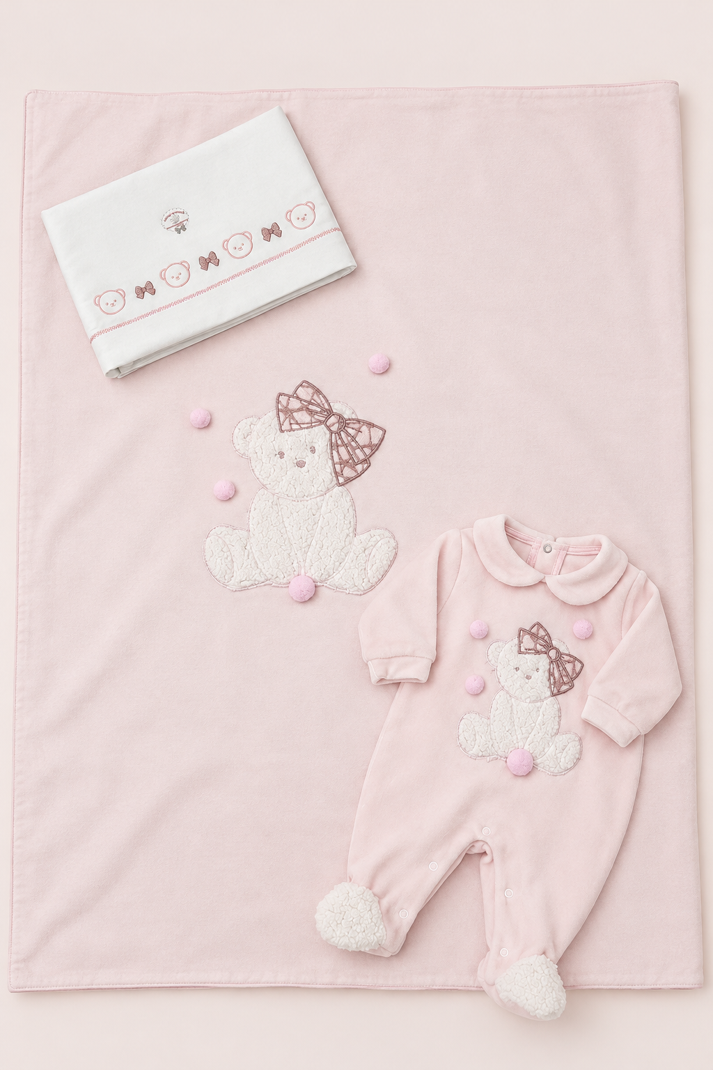 Set Nascita Teddy Pink