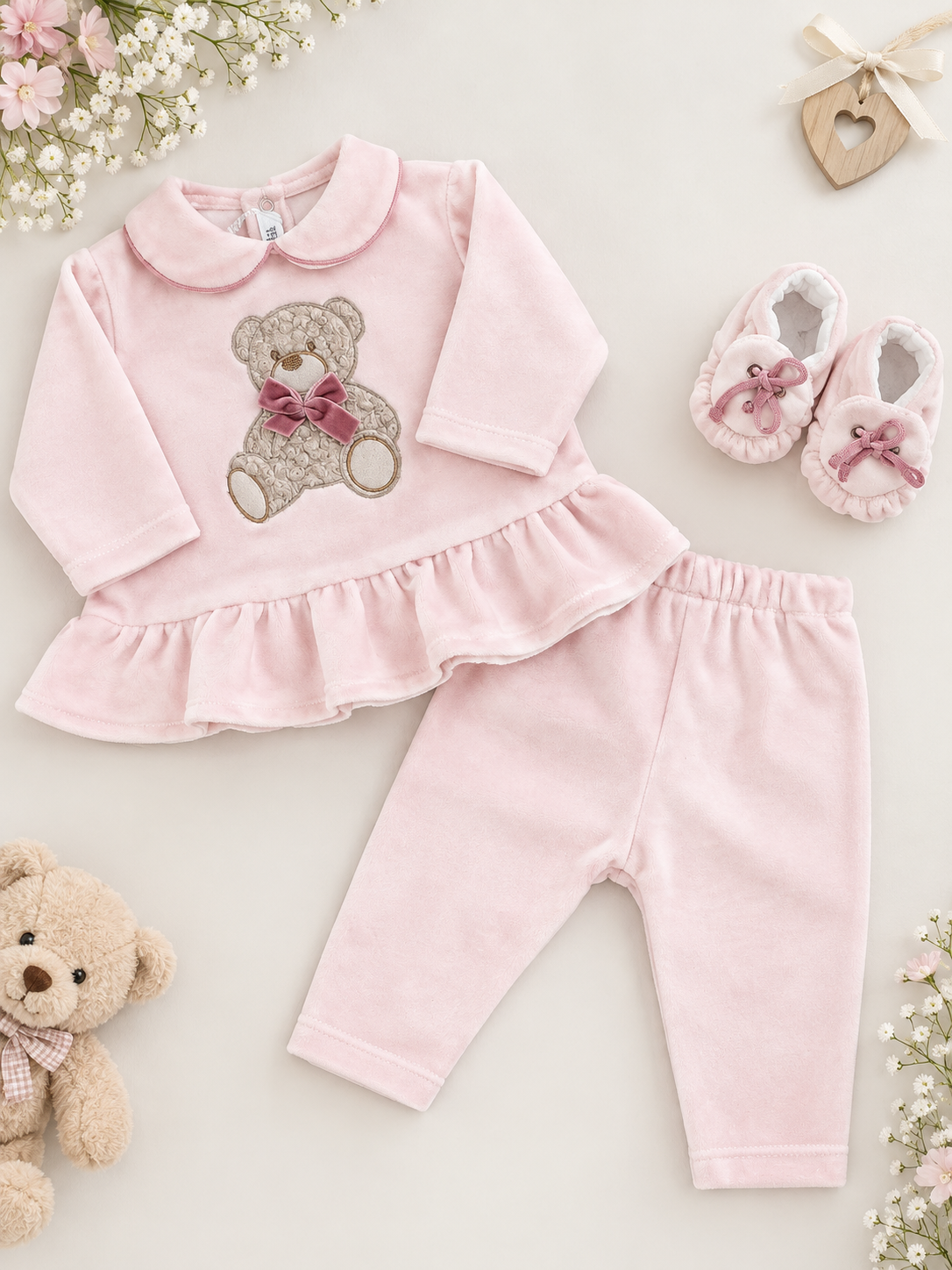 Set Nascita Teddy Pink